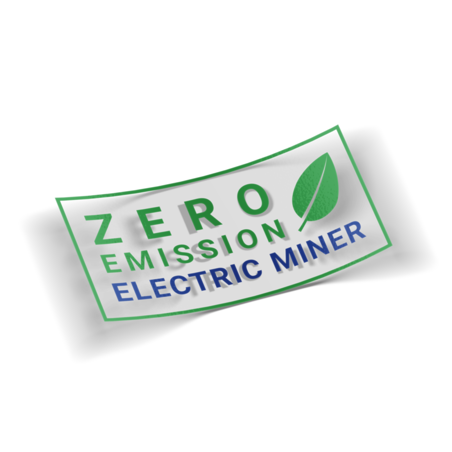 Zero Emission Electric Miner Sticker